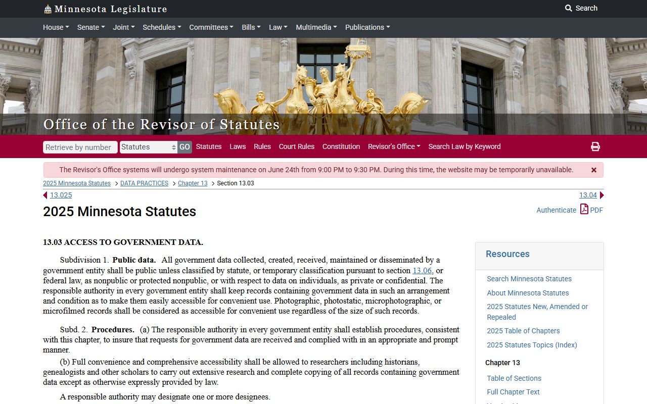 Cass County court records Minnesota Government Data Practices Act source