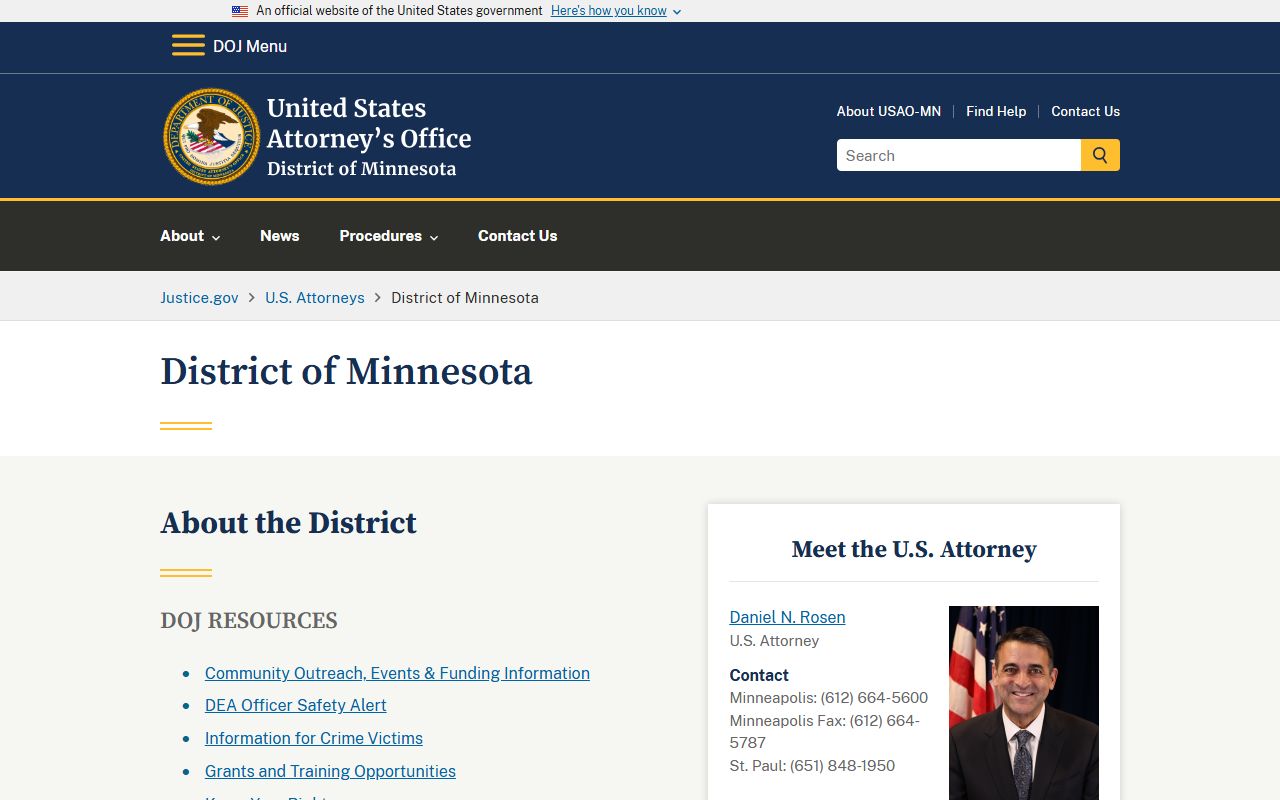 Cass County District Court criminal prosecution federal records distinction