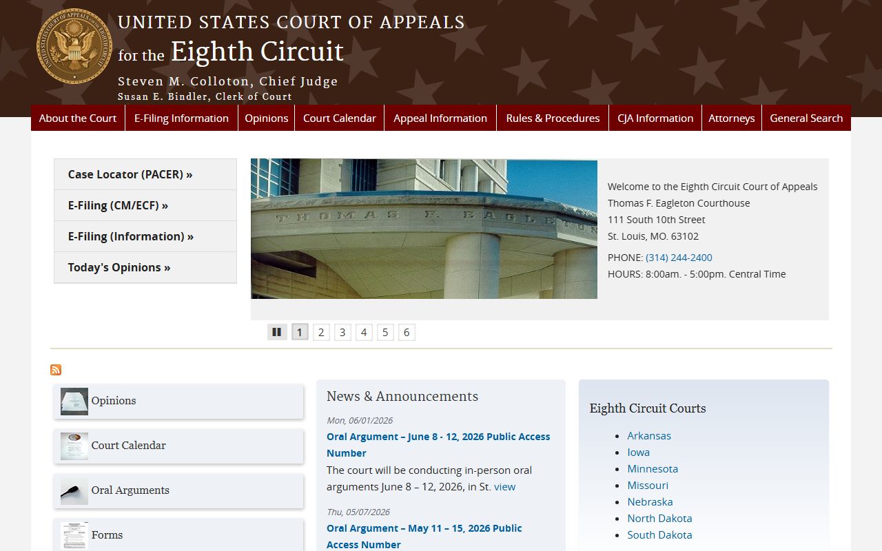 Cass County District Court appeal records Eighth Circuit context