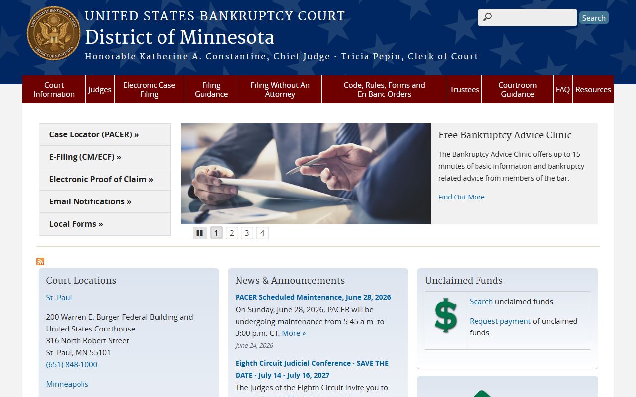 Cass County District Court bankruptcy records federal court distinction