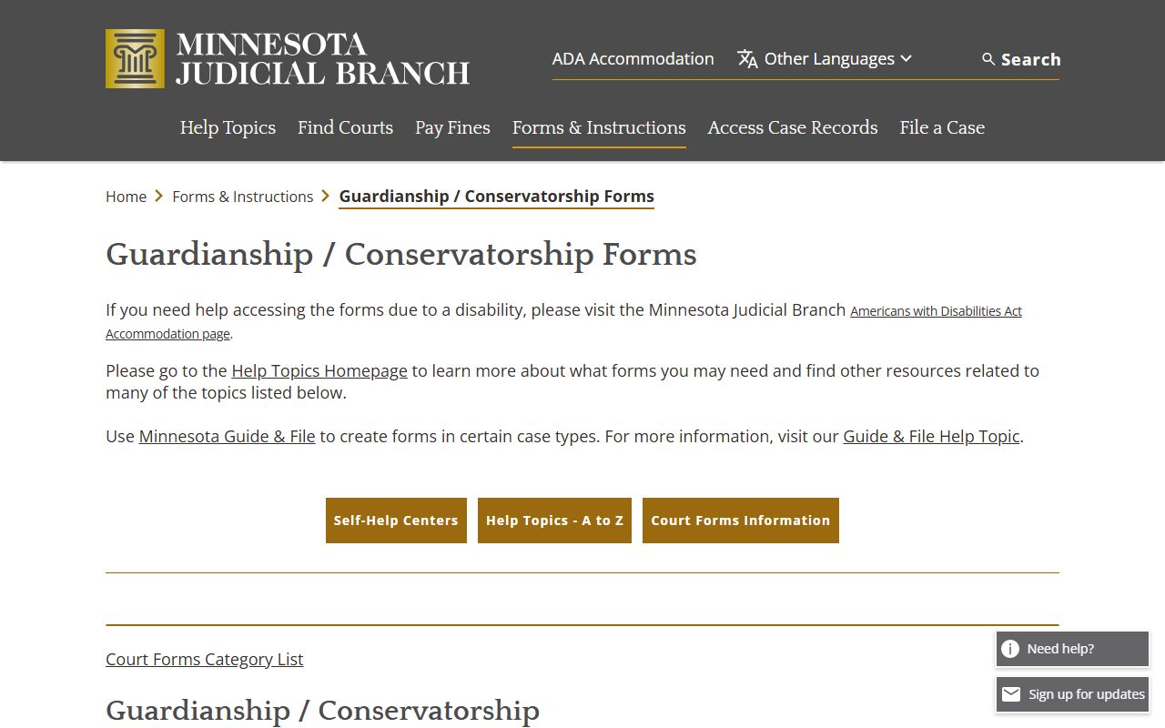 Cass County probate records guardianship and conservatorship forms
